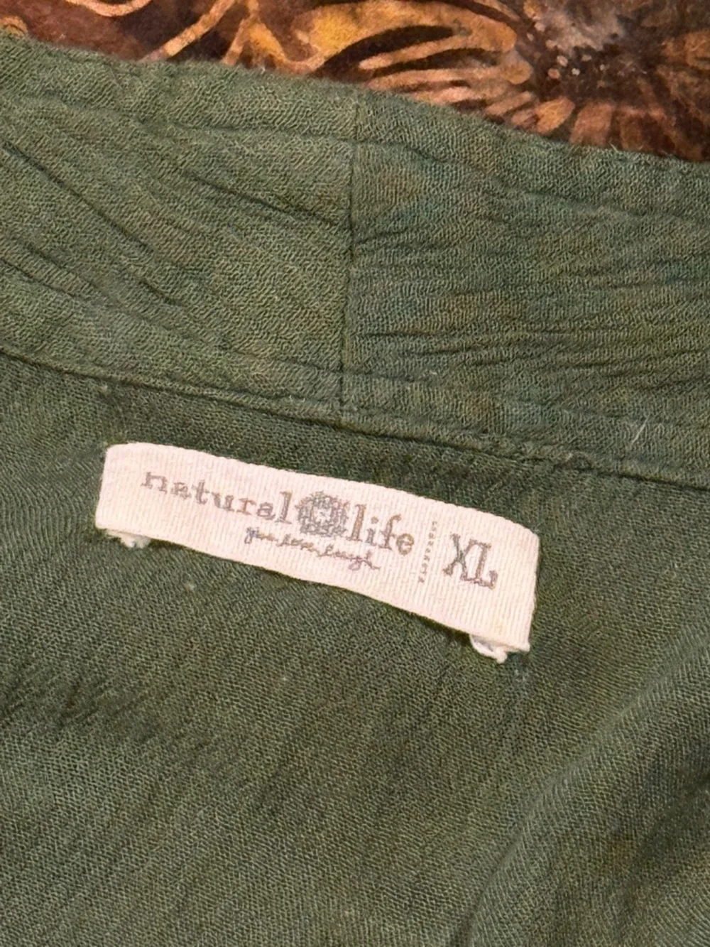 NATURAL LIFE Green Midi Dress with Turquoise Embroidery - Picture 7 of 9